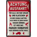 Blechschild Achtung Ausfahrt
