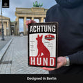 Blechschild Achtung Hund rot
