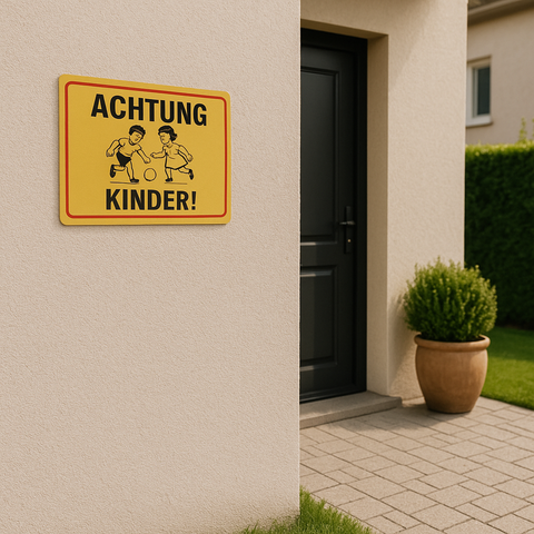 Achtung Kinder Blechschild 