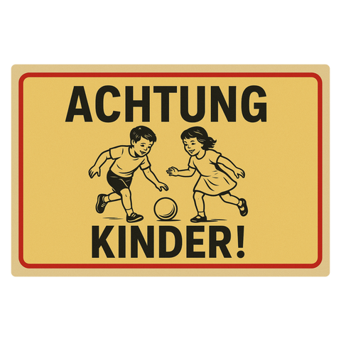 Achtung Kinder Blechschild 