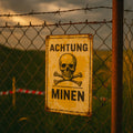 Achtung Minen Blechschild