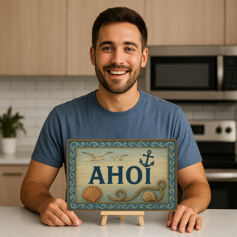 Ahoi Blechschild