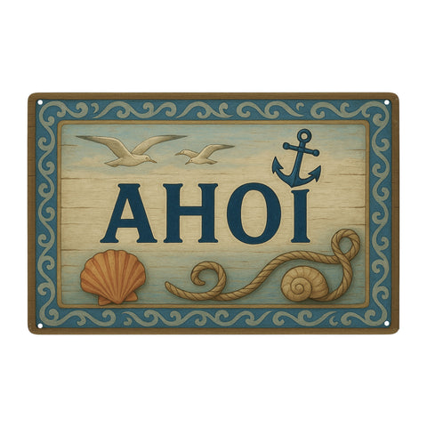 Ahoi Blechschild