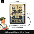 Blechschild Aliens Urlaub