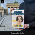 Blechschild Job für Alkohol mit Frau