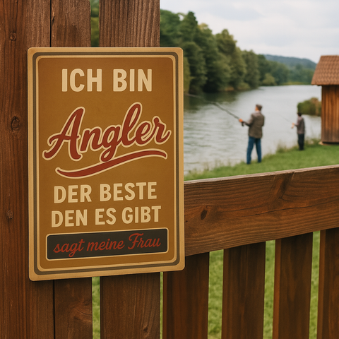 Angler Spruch Blechschild