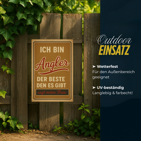 Angler Spruch Blechschild