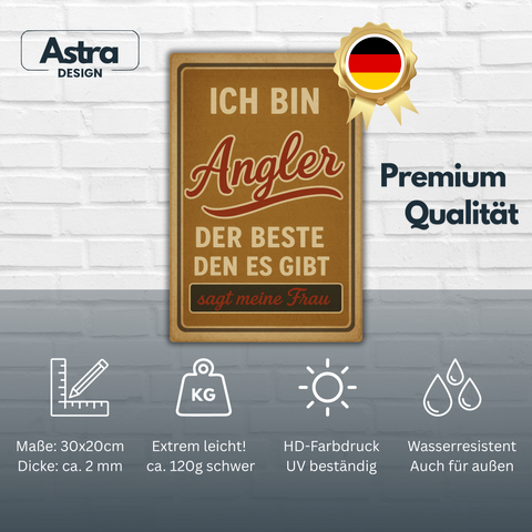 Angler Spruch Blechschild