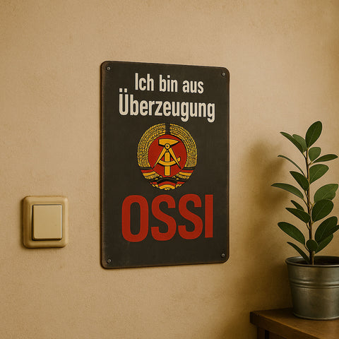 Ich bin aus Überzeugung Ossi - 20x30cm