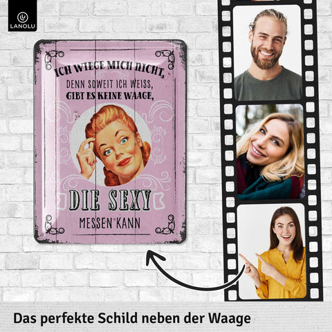 Blechschild Sexy Waage