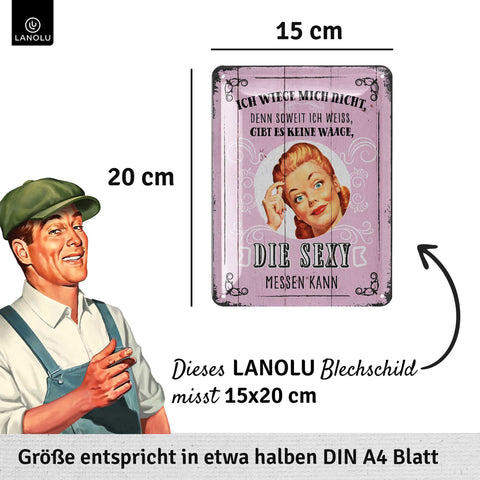 Blechschild Sexy Waage