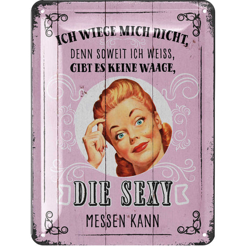 Blechschild Sexy Waage