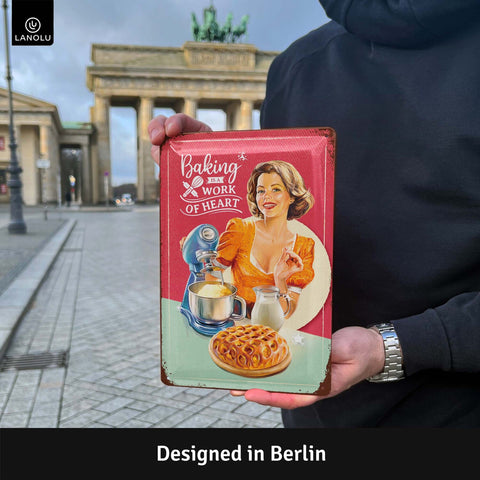 Blechschild Baking - Work Of Heart