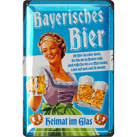Blechschild Bayerisches Bier