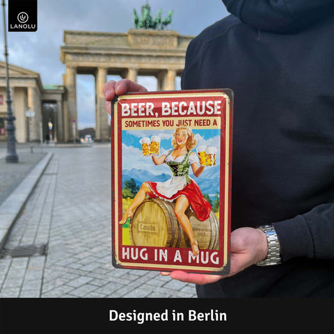 Blechschild Beer, Because