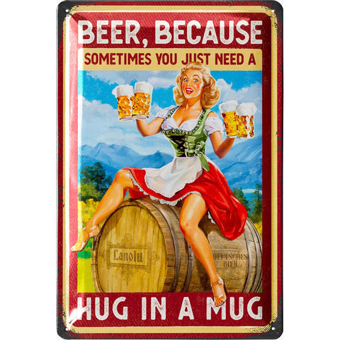 Blechschild Beer, Because