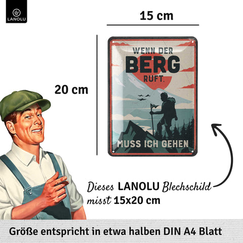 Blechschild Berg ruft