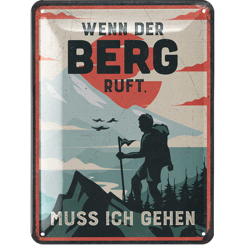 Blechschild Berg ruft