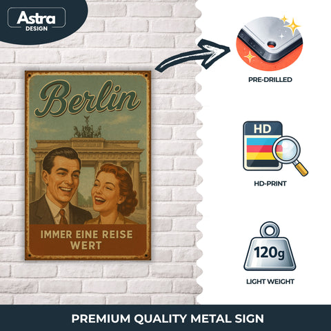 Berlin immer eine Reise Blechschild - 20x30cm