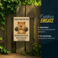 Betreten auf eigene Gefahr Blechschild