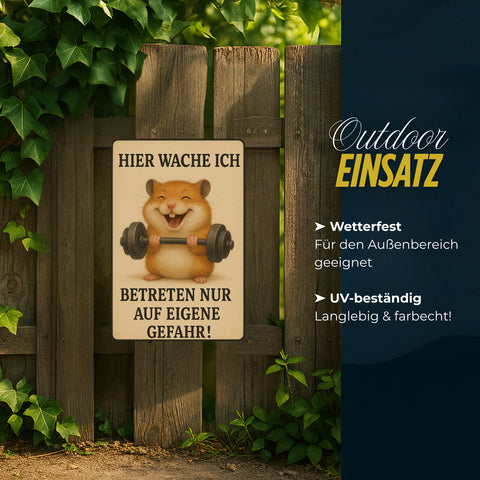 Betreten auf eigene Gefahr Blechschild