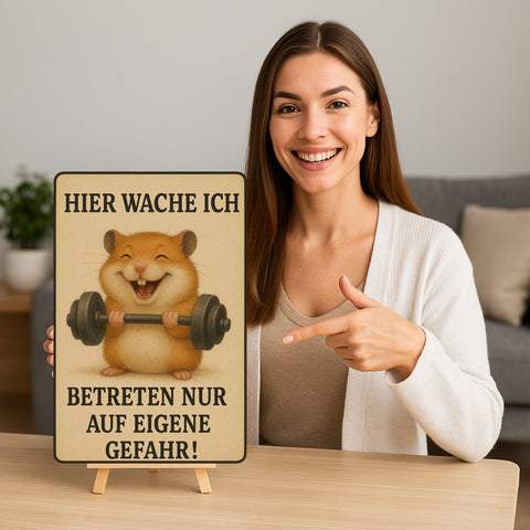 Betreten auf eigene Gefahr Blechschild