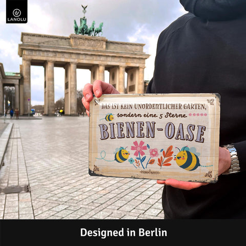 Blechschild Bienen Oase