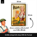 Blechschild Alles schöner mit Bier