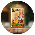 Blechschild Alles schöner mit Bier
