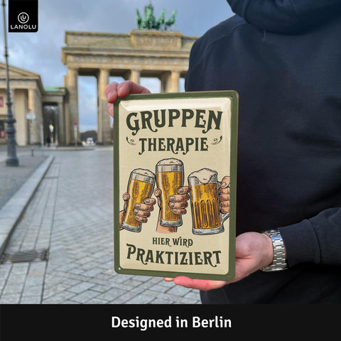 Blechschild Gruppen Therapie