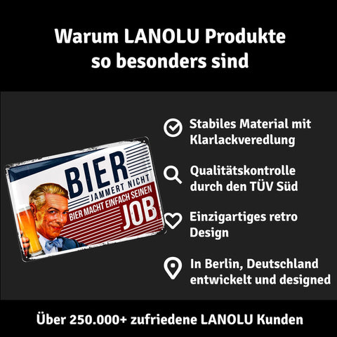 Blechschild Bier macht seinen Job