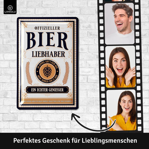 Blechschild Bier Liebhaber