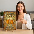 Biertrinken erlaubt Blechschild