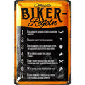 Blechschild Offizielle Biker Regeln