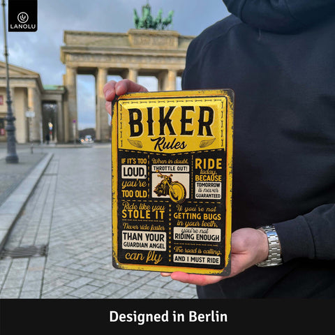Blechschild Biker Rules
