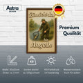 Bin nicht da, bin angeln Blechschild