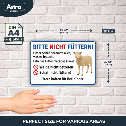 Blechschild 20x30cm – Bitte nicht füttern!
