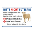 Blechschild bitte nicht füttern