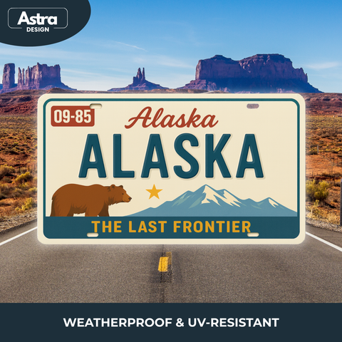 Blechschild 15x30cm – Alaska The Last Frontier Retro USA