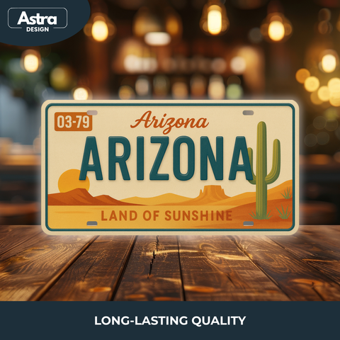 Blechschild 15x30cm – Arizona Land of Sunshine Retro USA
