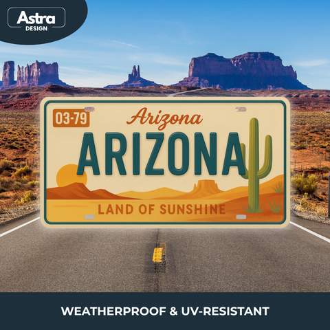 Blechschild 15x30cm – Arizona Land of Sunshine Retro USA