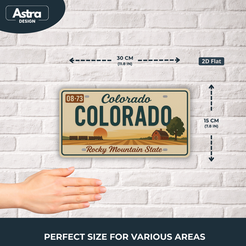 Blechschild 15x30cm – Colorado Rocky Mountain State Retro USA