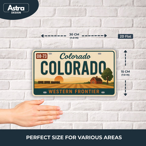 Blechschild 15x30cm – Colorado Rocky Mountain State Retro USA
