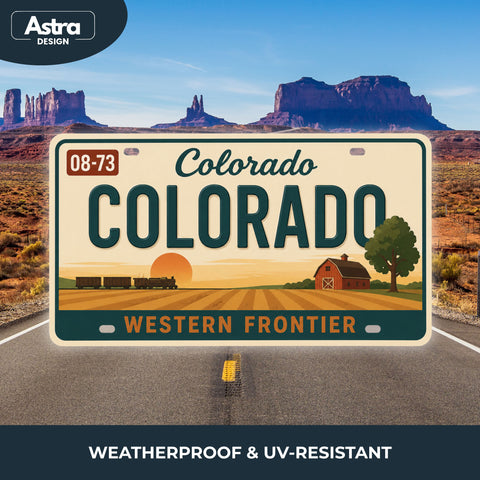 Blechschild 15x30cm – Colorado Rocky Mountain State Retro USA