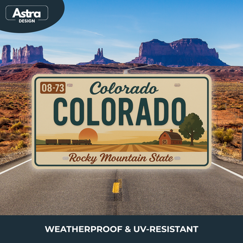 Blechschild 15x30cm – Colorado Rocky Mountain State Retro USA