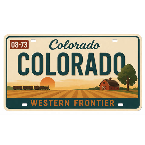 Blechschild 15x30cm – Colorado Rocky Mountain State Retro USA