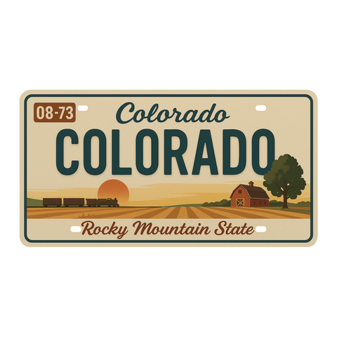 Blechschild 15x30cm – Colorado Rocky Mountain State Retro USA
