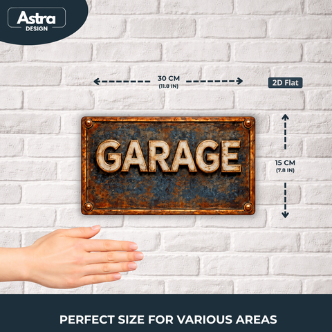 Blechschild 15x30cm – Garage Retro Türschild Werkstatt Garage Deko