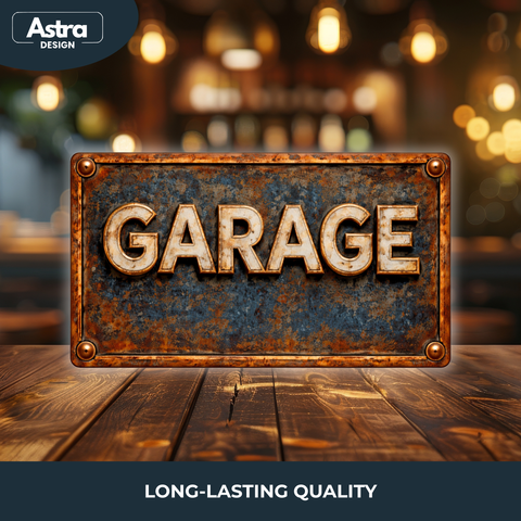 Blechschild 15x30cm – Garage Retro Türschild Werkstatt Garage Deko