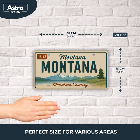 Blechschild 15x30cm – Montana Big Sky Country Retro USA